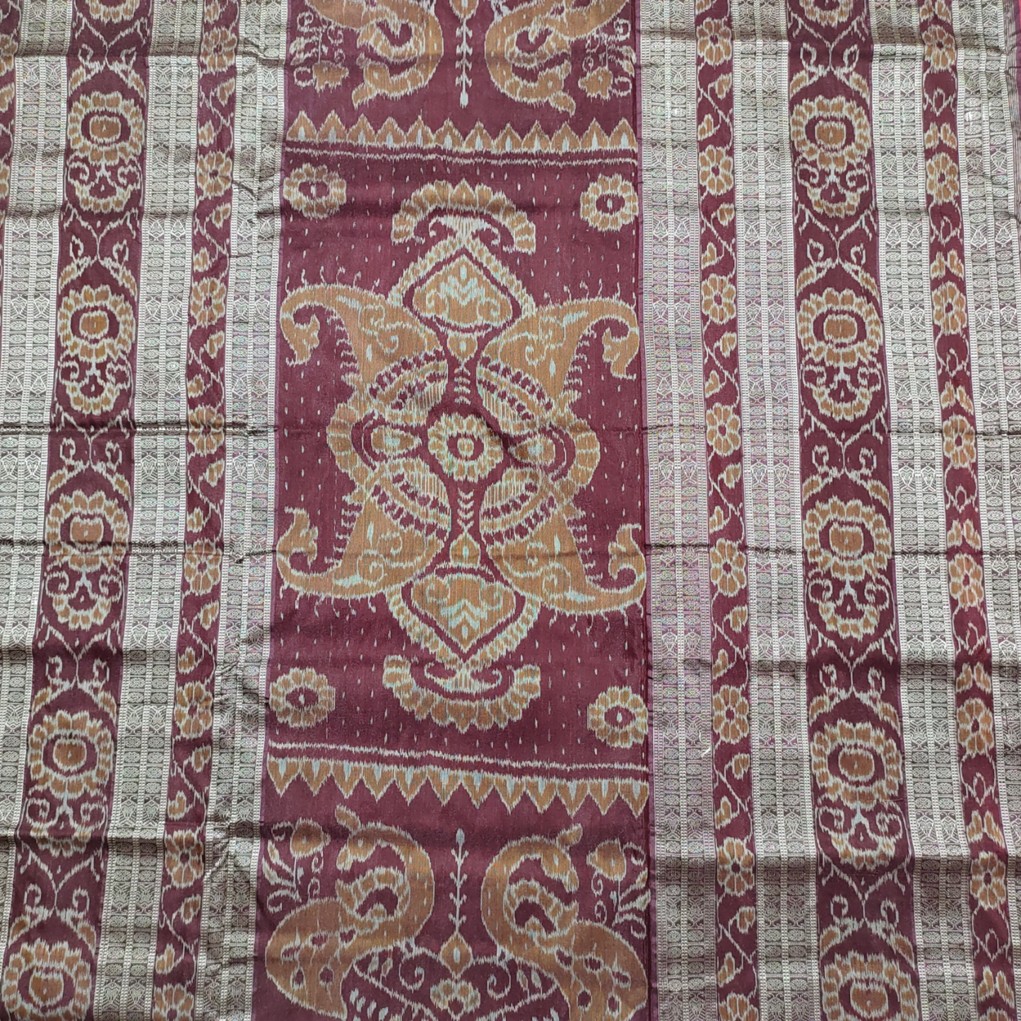 TSC Maroon Elegance Bomkai Bandha Silk Saree