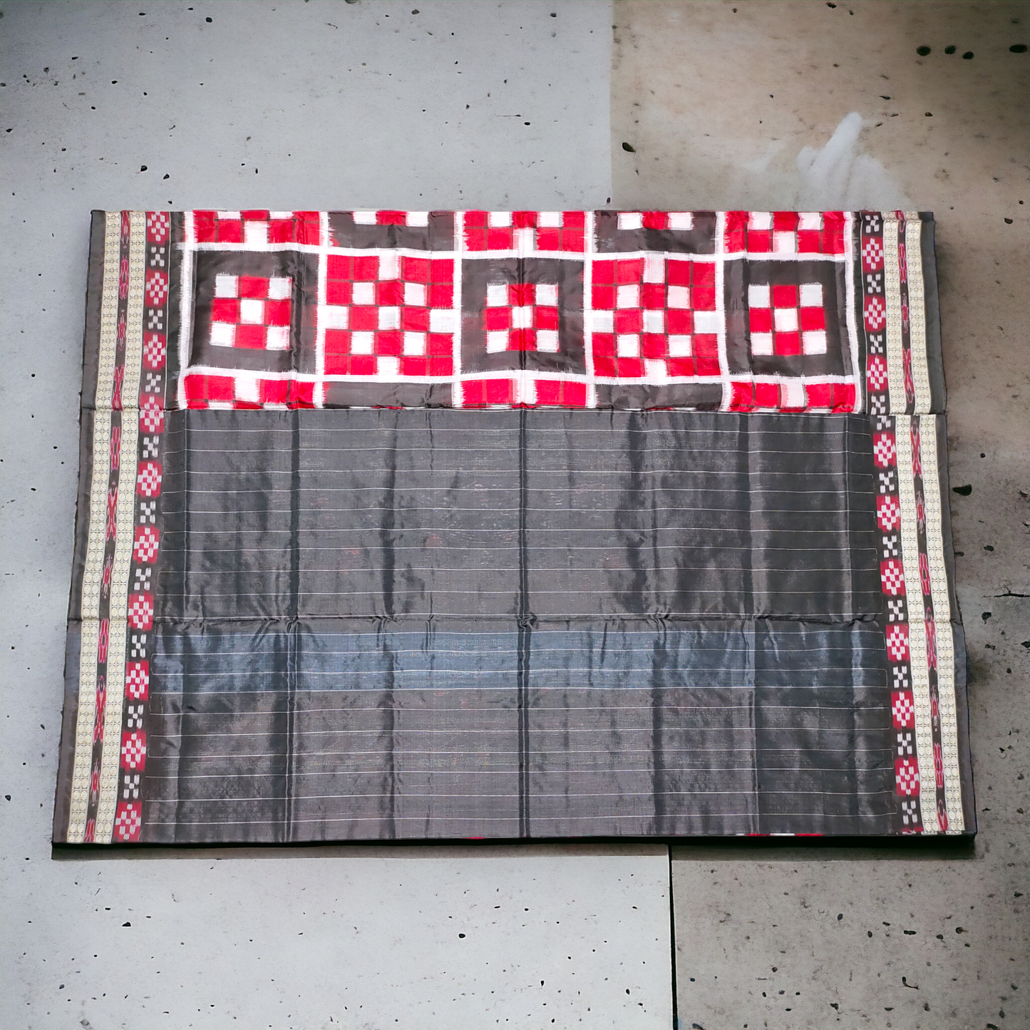 TSC Bandha Pure Silk Saree in Red | Black | White in Pasapalli Patterns | Silk Saree for women