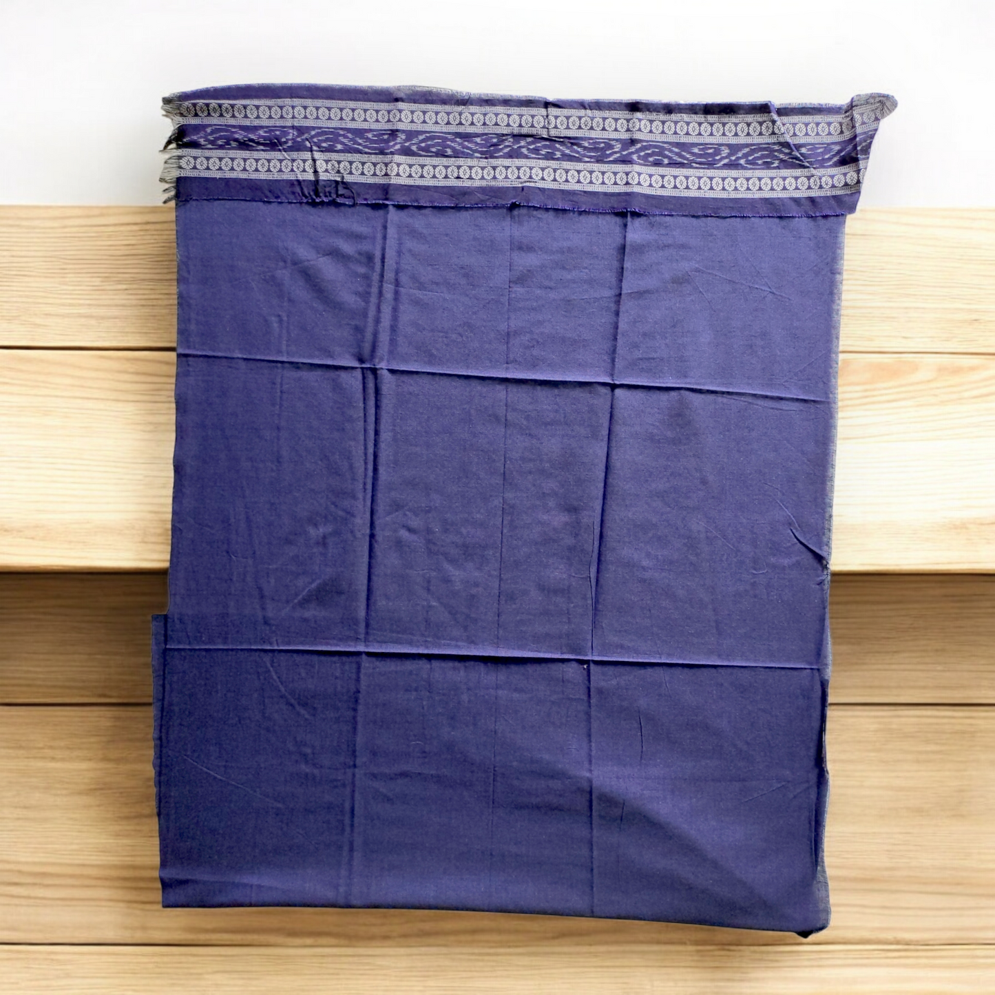 TSC Patchwork Sambalpuri Cotton Saree – Light Pink with Navy Blue Border & Maroon Pasapalli Design