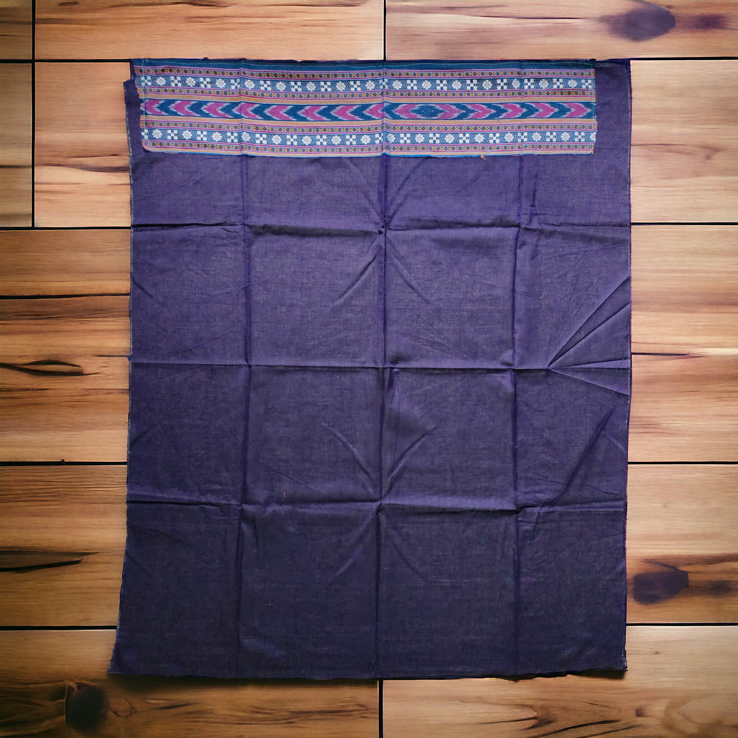 TSC Patchwork Sambalpuri Cotton Saree - Blue and Maroon with Pasapalli Design