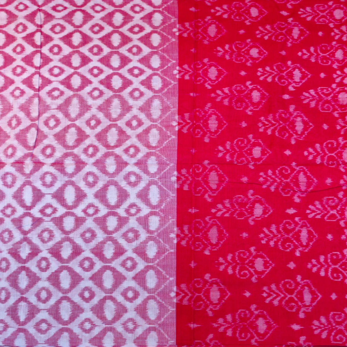 TSC Cotton Saree in Red, Pink | Black with Alpana, Flower | Lata Motifs