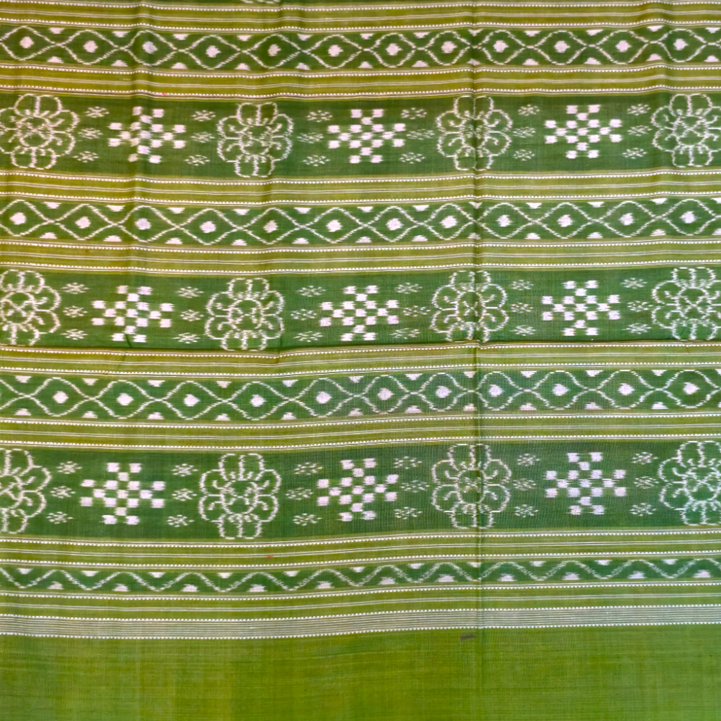 TSC Cotton Saree in Green | Maroon with Tribal Motifs | Pasapalli Design