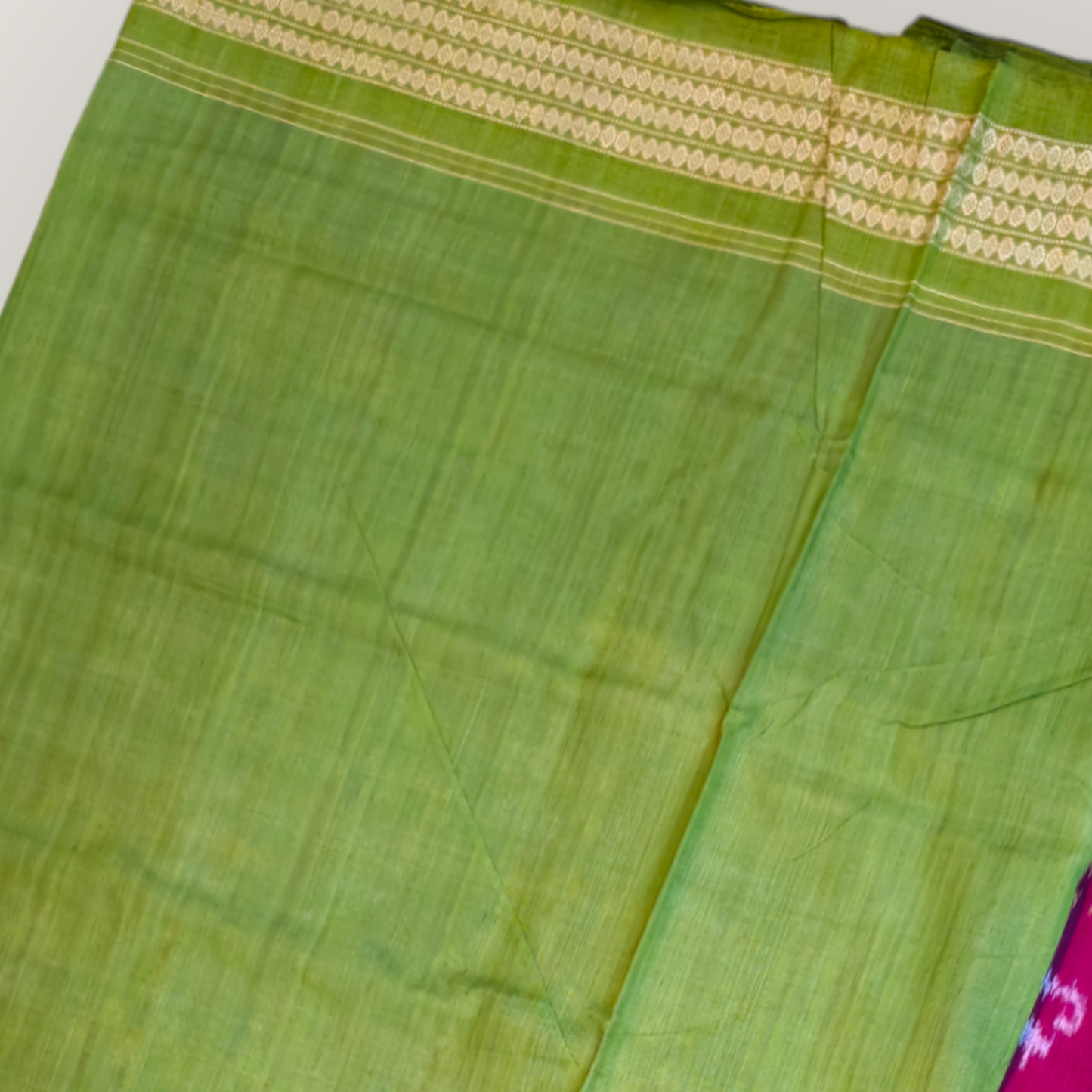 TSC Cotton Saree in Green | Maroon with Tribal Motifs | Pasapalli Design