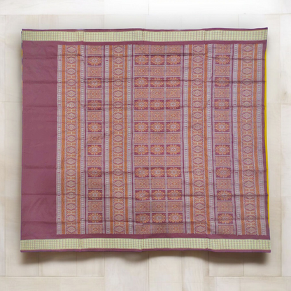 TSC Pure Bomkai Silk Saree in Golden Yellow with Pasapalli & Alpana Motifs | Handwoven Sambalpuri Silk | Perfect for Haldi, Wedding & Festive Wear